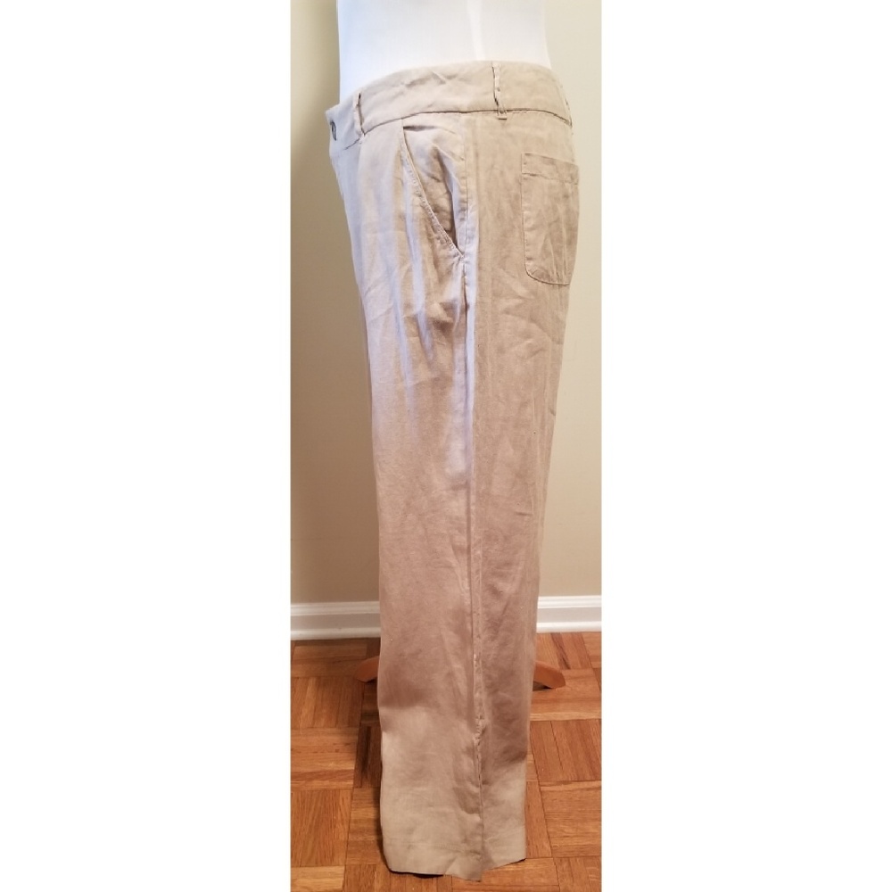{Fresh Produce} Tan Linen Wide Leg Pants - Picture 2 of 4